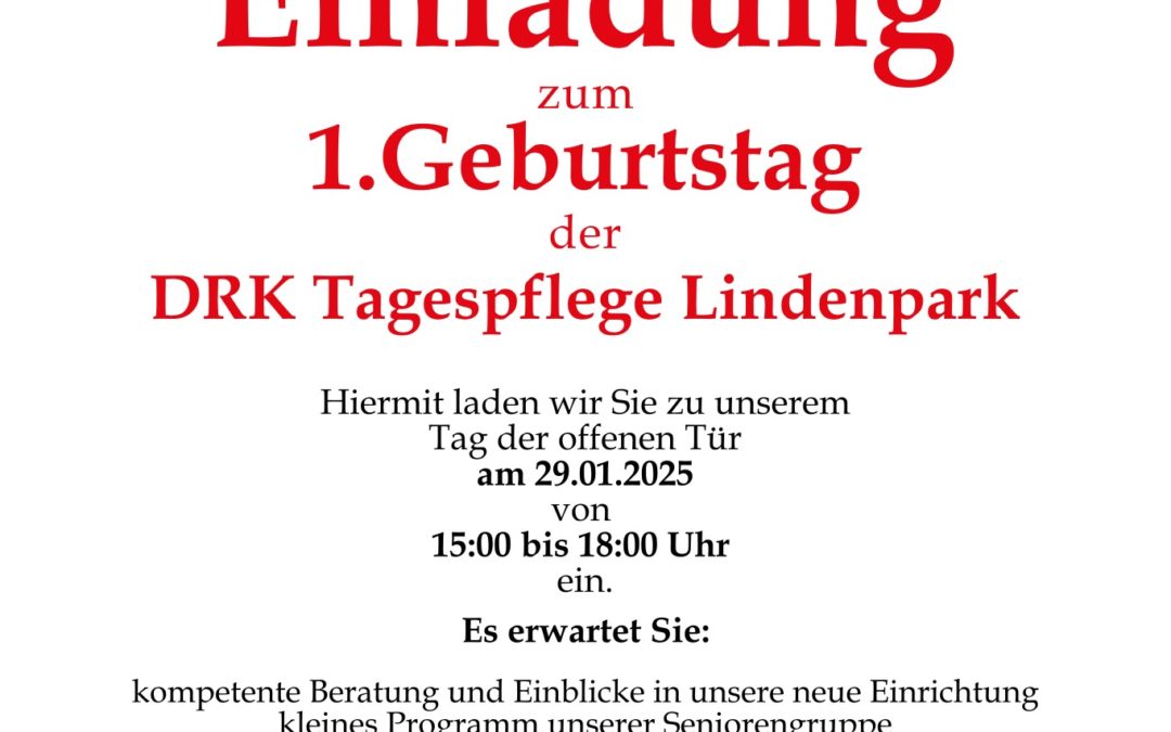 Einladung zum 1. Geburtstag